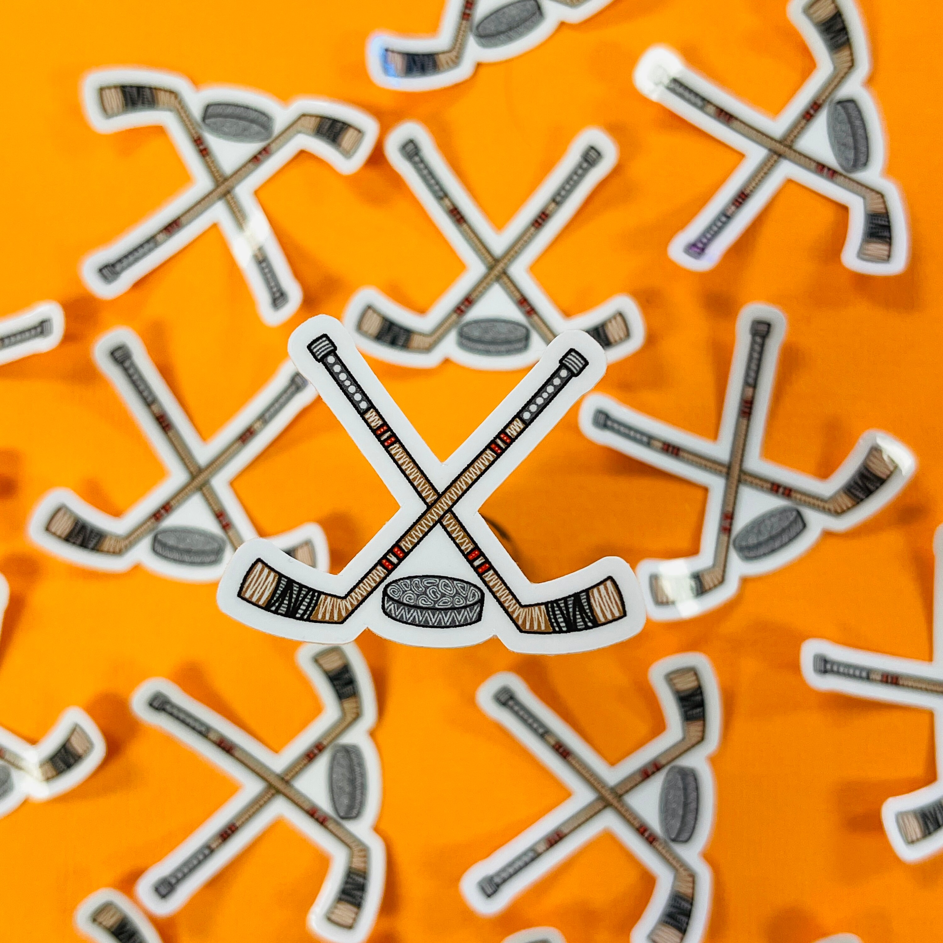 Mini Hockey Sticker (WATERPROOF)