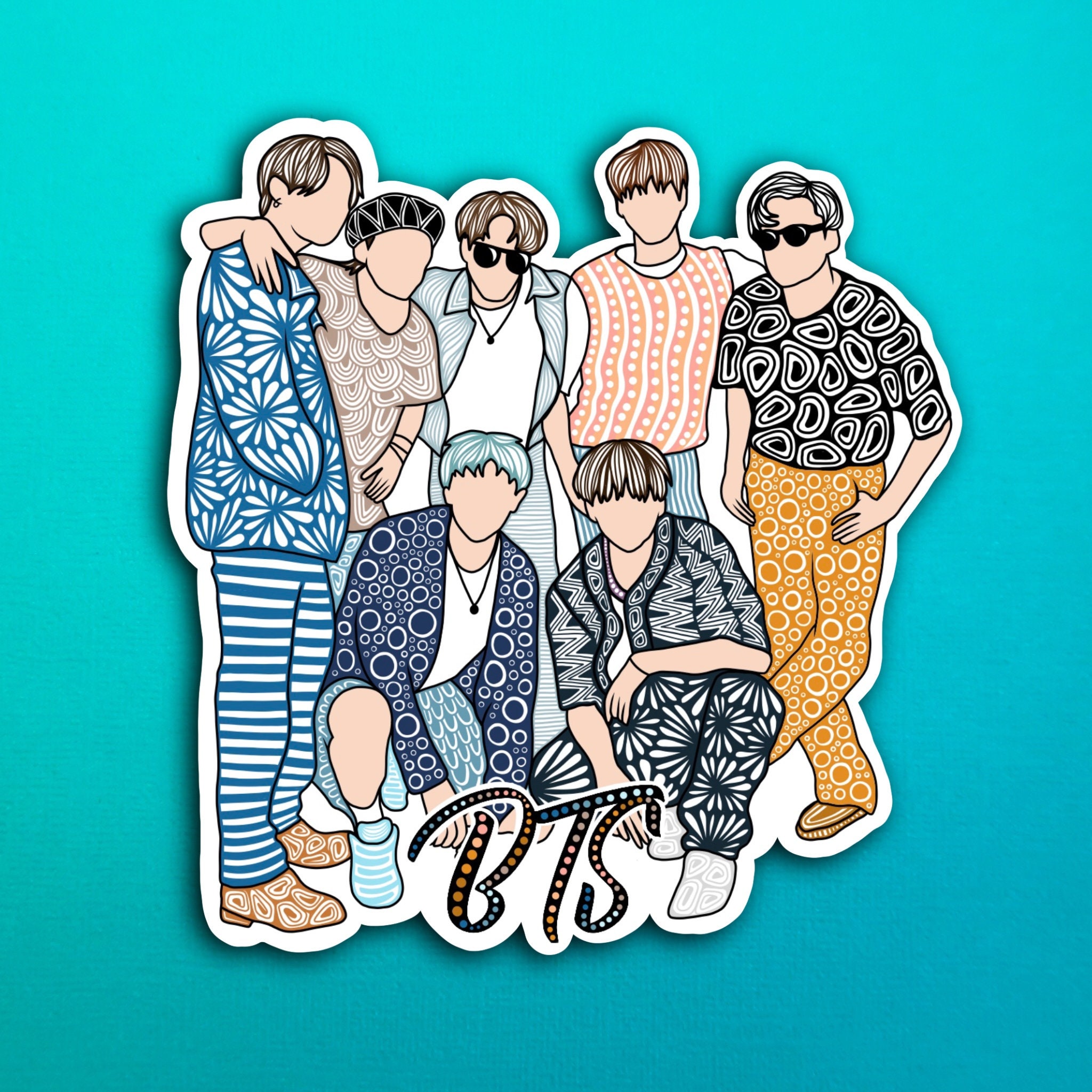 BTS Sticker Sheets (waterproof vinyl) – KiwiShop