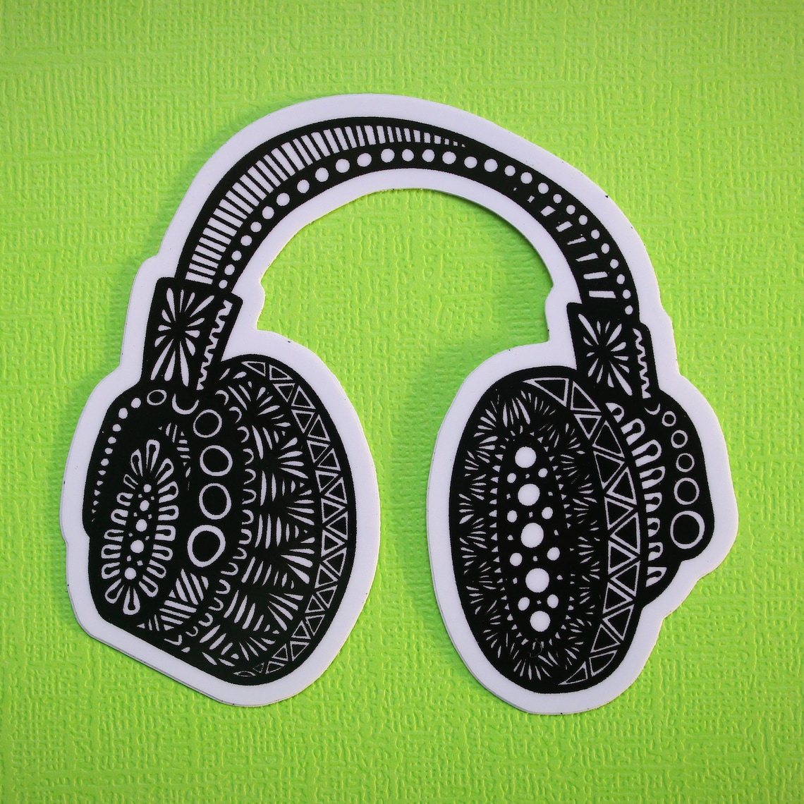Headphones Sticker WATERPROOF Etsy