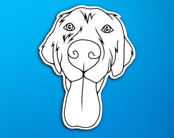 Bodie the Dog Simple Line Sticker (WATERPROOF)