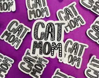 Mini Cat Mom Sticker (WATERPROOF)
