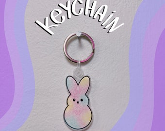 Bunny Peep Acrylic Keychain