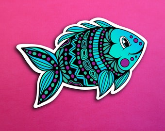 Franco the Fish Sticker (WATERPROOF)