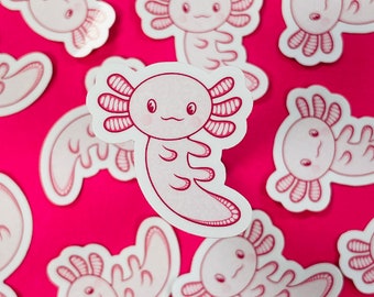 Mini Axolotl Sticker (WATERPROOF)