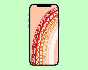 Orange Rainbow Phone Wallpaper