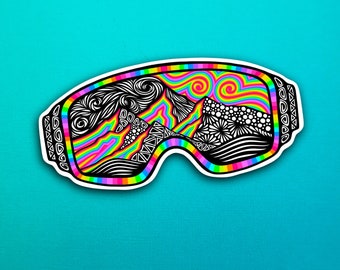Trippy Goggles Sticker (WATERPROOF)