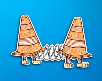 Slinky Traffic Cone Sticker (WATERPROOF)