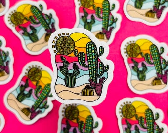 Mini Cactus Dessert Sticker (WATERPROOF)