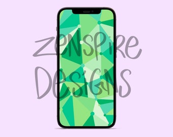Green Triangle Phone Wallpaper