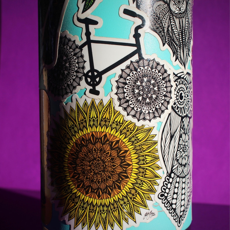 B&W Star Sticker WATERPROOF | Etsy