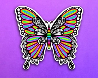 Trippy Butterfly Sticker (WATERPROOF)