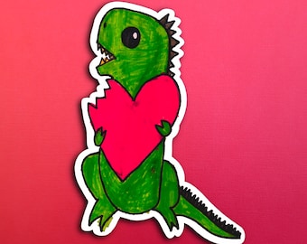 Dinosaur Love Sticker (WATERPROOF)