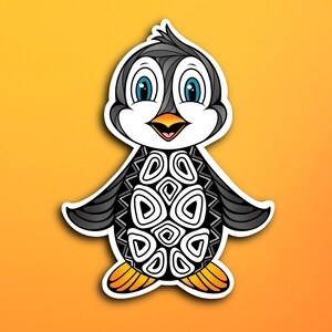 Zenimal - Pari the Penguin Sticker (WATERPROOF)