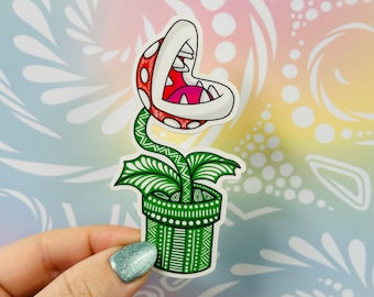 Misprinted Piranha Plant Sticker (WATERPROOF)