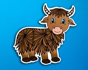 Zenimal - YaYa the Yak Sticker (WATERPROOF)