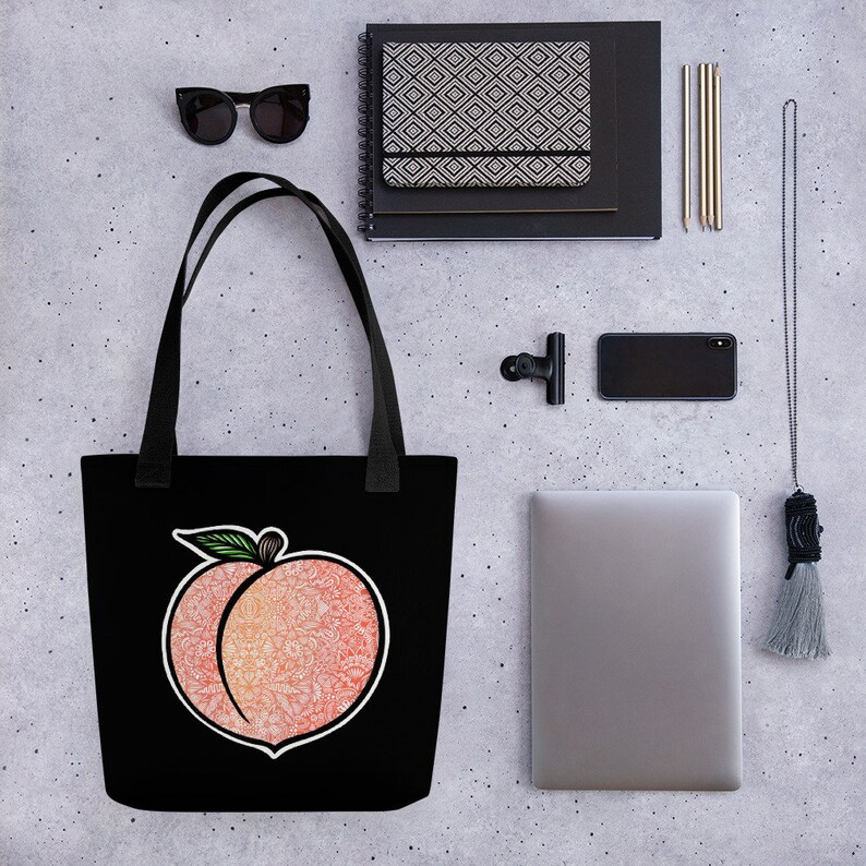Peach Tote Bag - Etsy