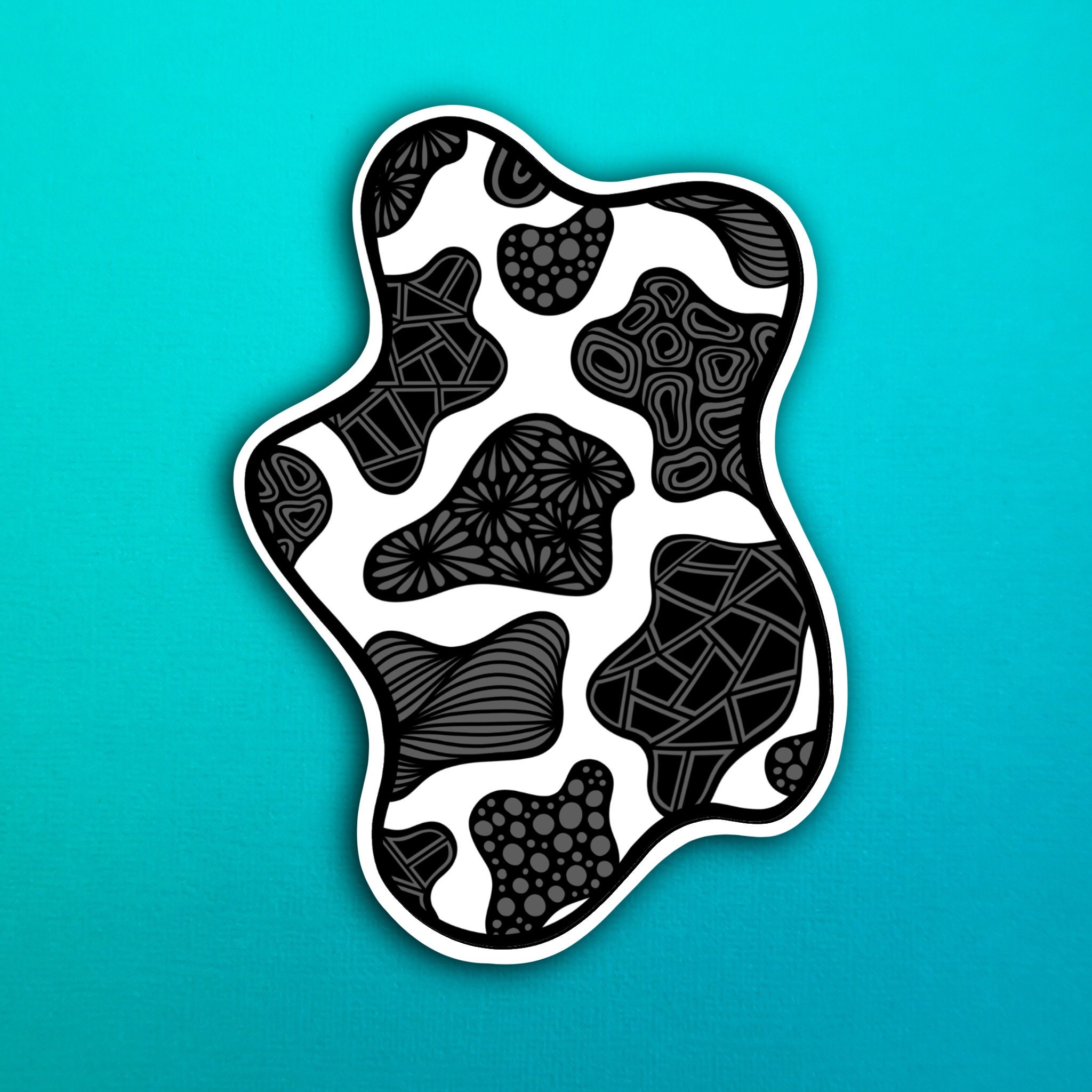 Cow Print Sticker WATERPROOF 