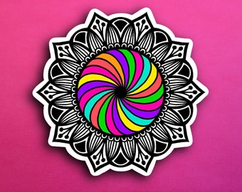 Rainbow Swirl Sticker (WATERPROOF)