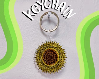 Sunflower Acrylic Keychain