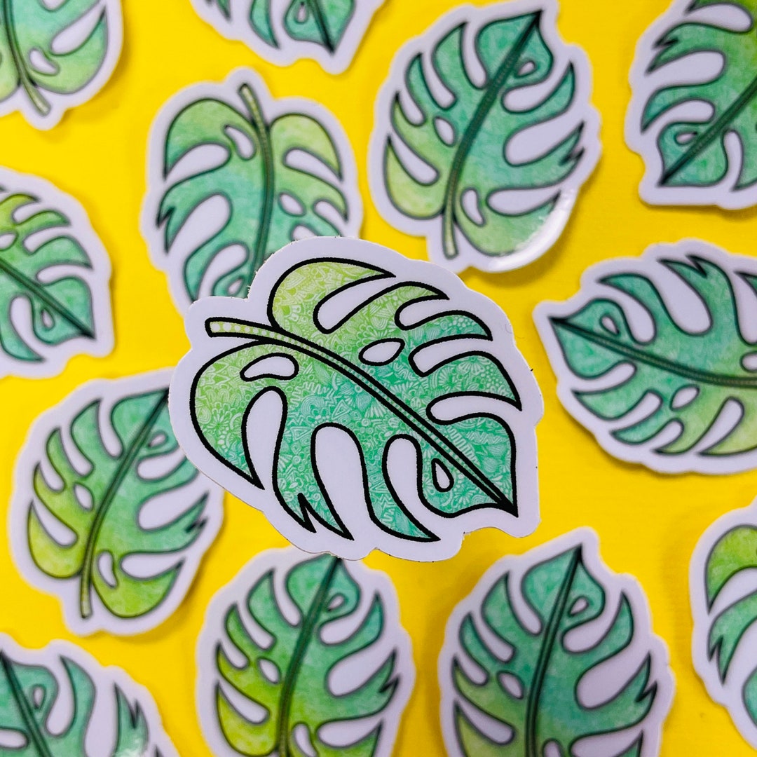 Mini Palm Leaf Sticker WATERPROOF Etsy