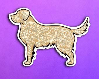 Yellow Lab Dog Sticker (WATERPROOF)