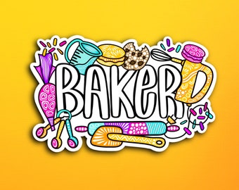 Baker Collage Sticker (WATERPROOF)