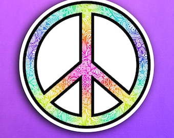 Peace Sign Sticker (WATERPROOF)