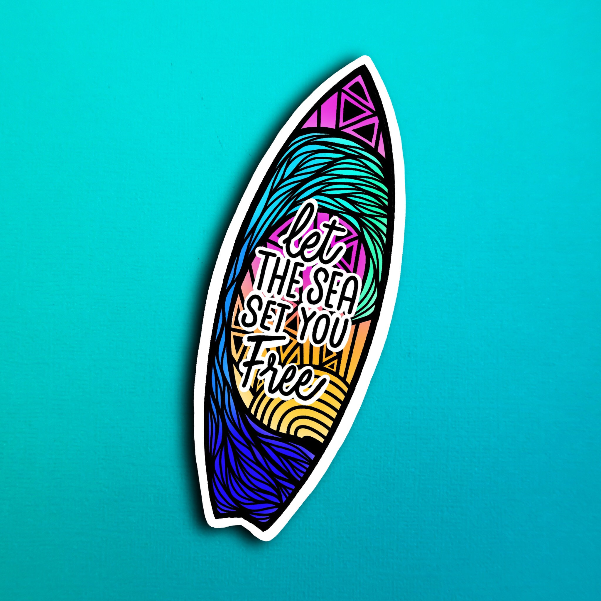 Surfboard Quote Sticker (WATERPROOF)