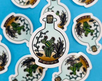 Mini terrarium Sticker (WATERPROOF)