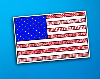 American Flag Sticker (WATERPROOF)