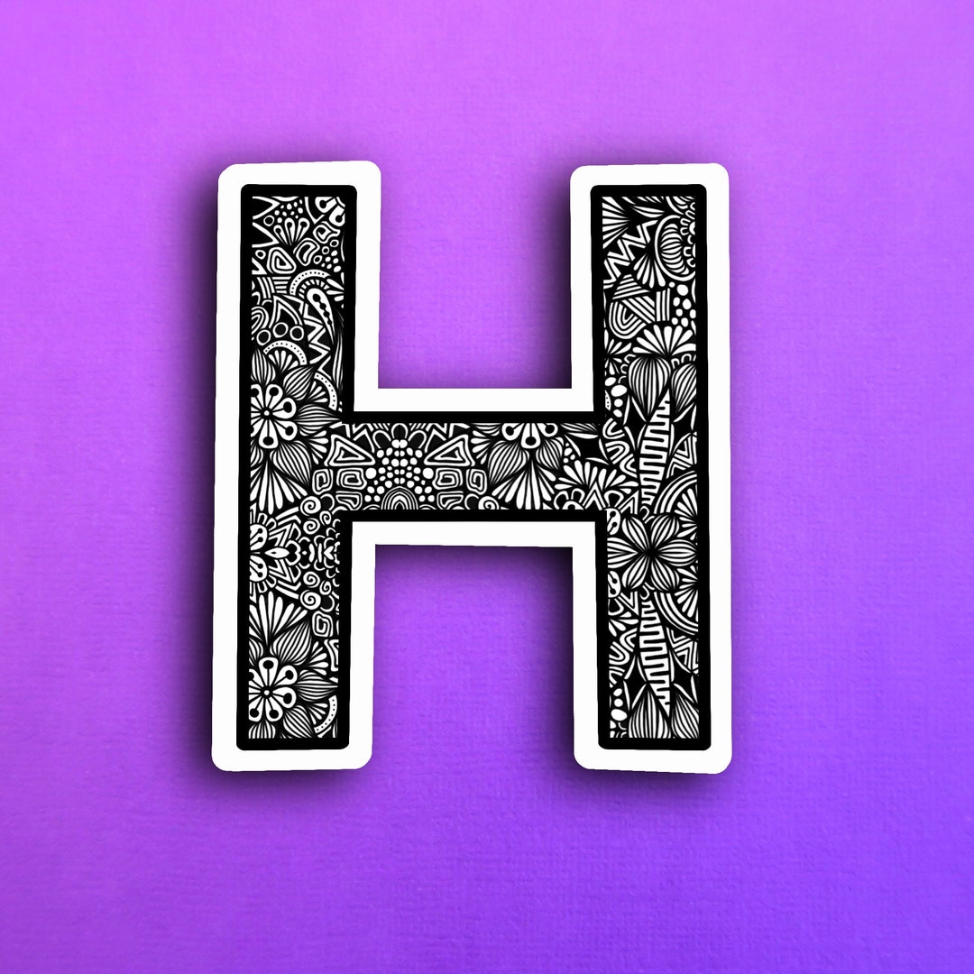 Small Block Letter H Sticker WATERPROOF - Etsy