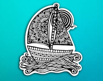 Sail Boat Sticker (WATERPROOF)