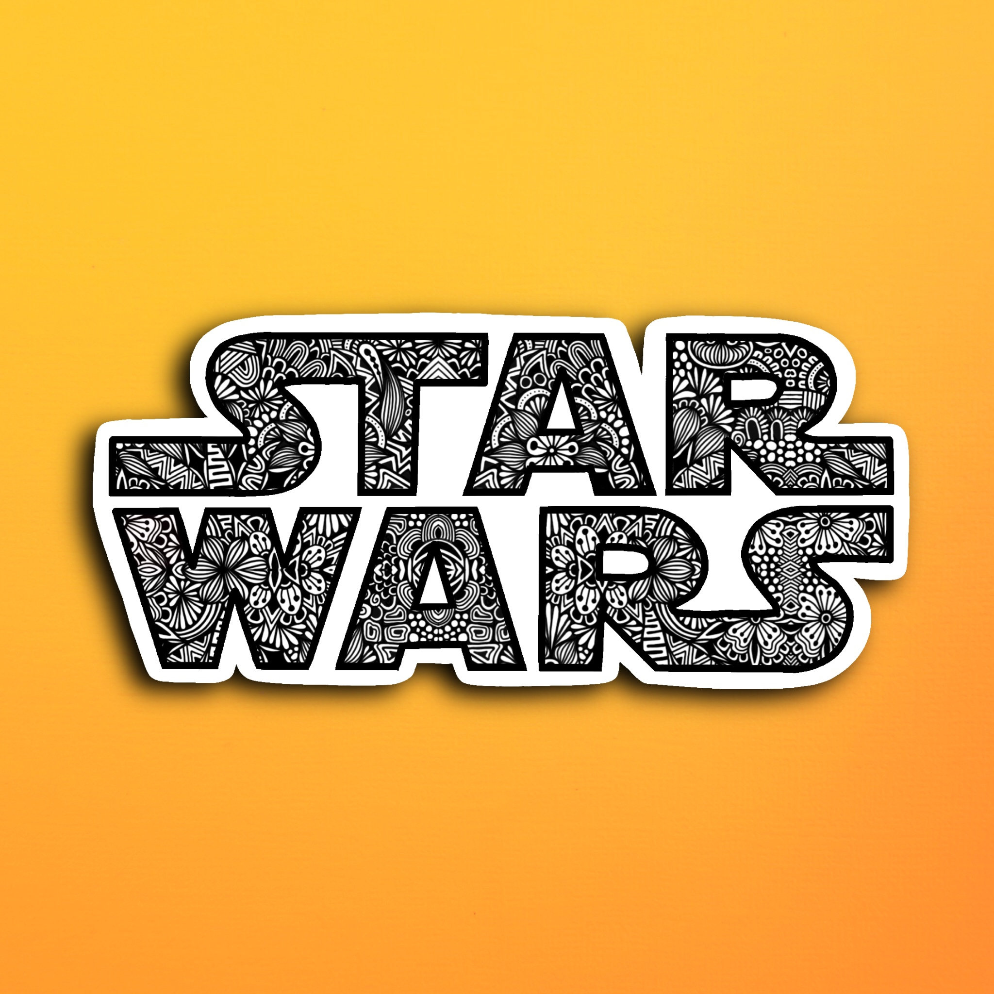 Sticker Star Wars Text