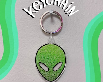 Alien Acrylic Keychain