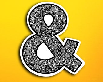 Ampersand Sticker (WATERPROOF)