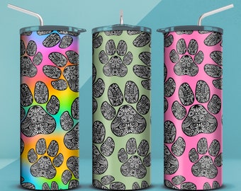 Paw Print Tumbler (24 designs to choose from) 20oz