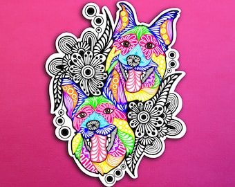 Rainbow the Dog Sticker (WATERPROOF)