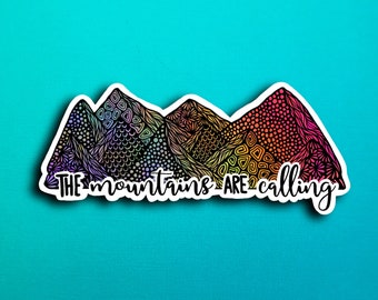 Mountains are calling COLOR Sticker (WATERPROOF)