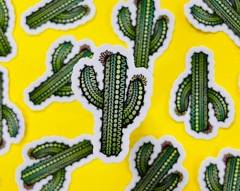 Mini Cactus Sticker (WATERPROOF)