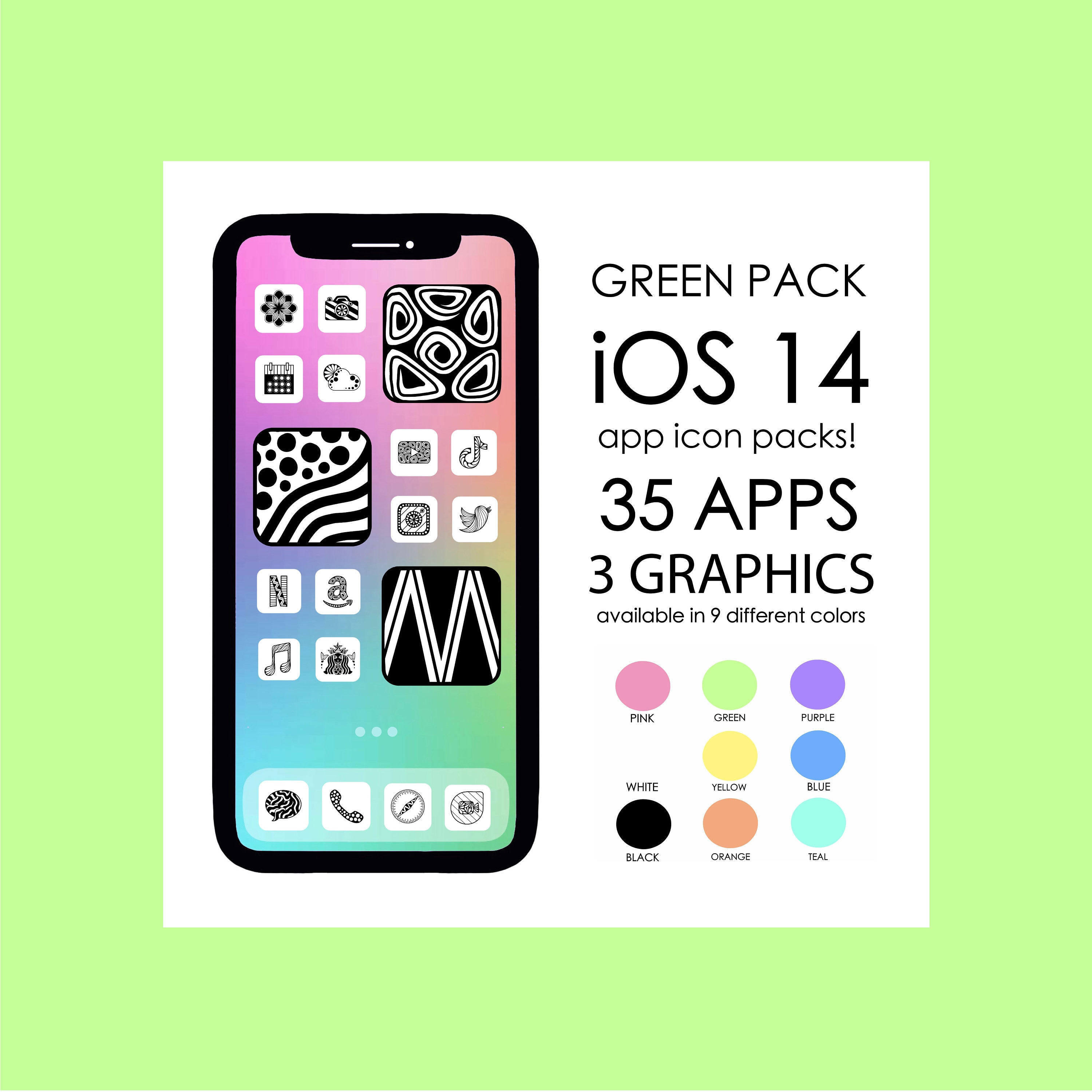 GREEN iOS 14 App Icons!