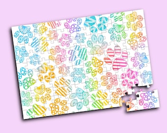 Rainbow Paw Print Puzzle