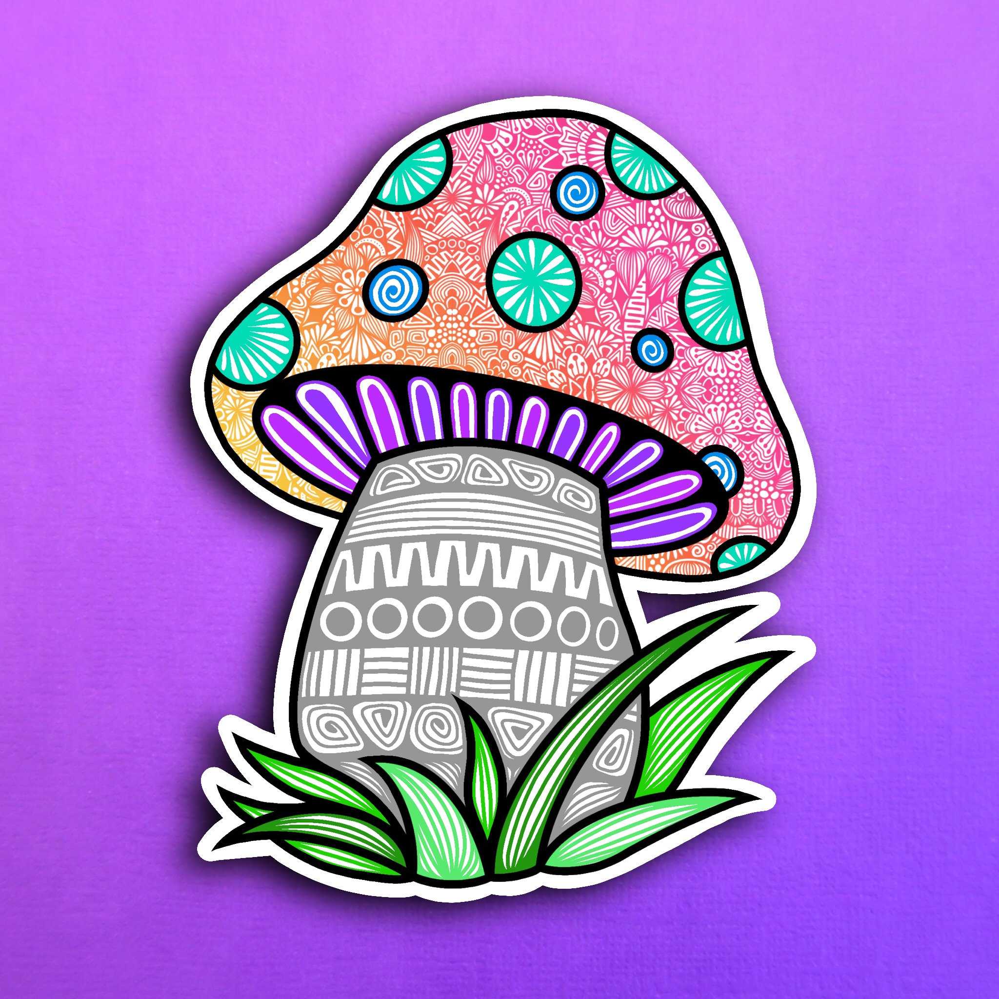 Mushroom Sticker (WATERPROOF)