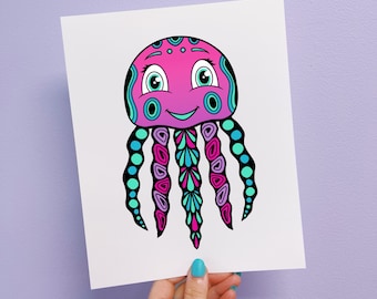 Jamie the Jellyfish Print