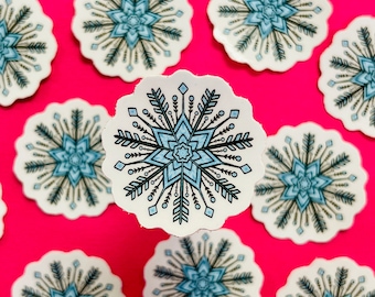 Mini Snowflake Sticker (WATERPROOF)