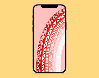 Red Rainbow Phone Wallpaper