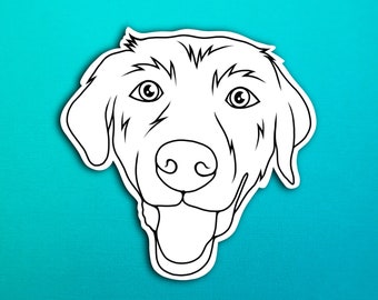 Ginny the Dog Simple Line Sticker (WATERPROOF)