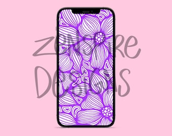 Purple Flower Phone Wallpaper