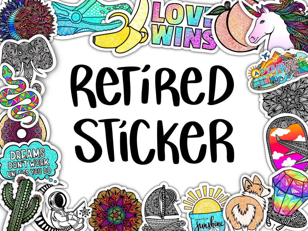 Retired Sticker Retired Sticker - Etsy