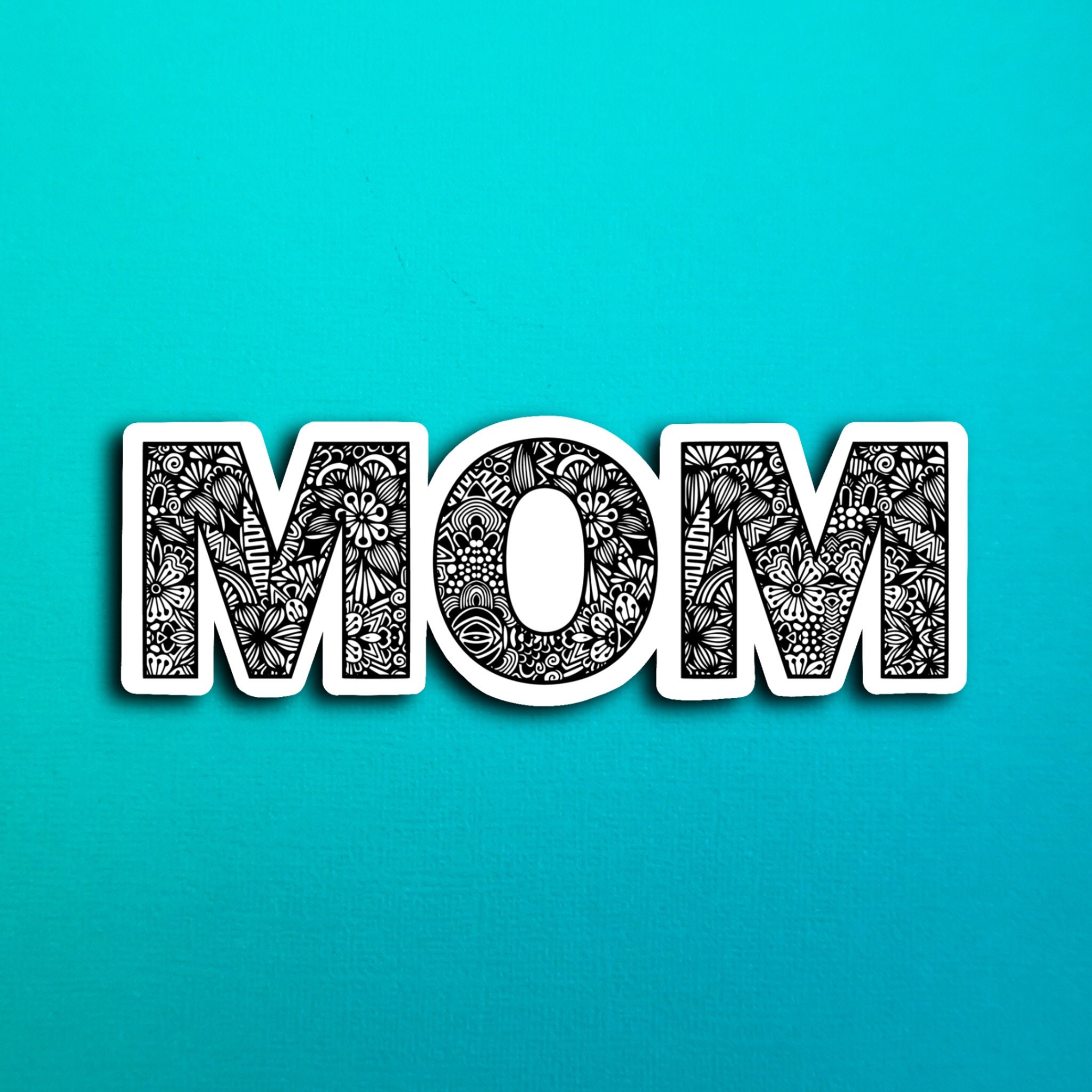 Mom Word Sticker Waterproof Etsy