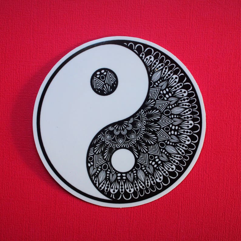 Ying Yang Sticker WATERPROOF - Etsy